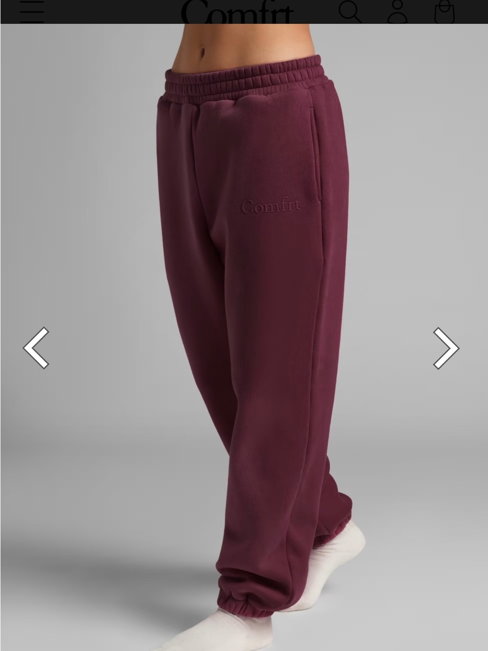 Comfrt travel burgundy Sweatpants medium unisex